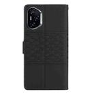 For Honor 400 Global 156.5mm Diamond Embossed Skin Feel Leather Phone Case(Black) - 3