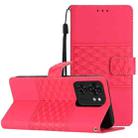 For Motorola Edge 40 Diamond Embossed Skin Feel Leather Phone Case(Red) - 1