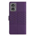 For Motorola Edge 50 Fusion Diamond Embossed Skin Feel Leather Phone Case(Purple) - 3