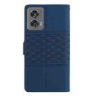 For Motorola Edge 50 Fusion Diamond Embossed Skin Feel Leather Phone Case(Dark Blue) - 3