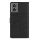 For Motorola Edge 50 Fusion Diamond Embossed Skin Feel Leather Phone Case(Black) - 3