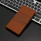 For Motorola Edge 50 5G Diamond Embossed Skin Feel Leather Phone Case(Brown) - 2