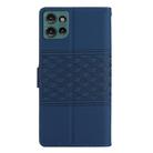 For Motorola Edge 50 5G Diamond Embossed Skin Feel Leather Phone Case(Dark Blue) - 3