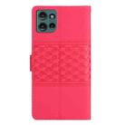 For Motorola Edge 50 5G Diamond Embossed Skin Feel Leather Phone Case(Red) - 3