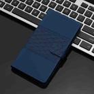 For Motorola Edge 50 Pro Diamond Embossed Skin Feel Leather Phone Case(Dark Blue) - 2