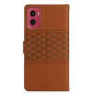 For Motorola Moto G05 Diamond Embossed Skin Feel Leather Phone Case(Brown) - 3