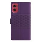 For Motorola Moto G05 Diamond Embossed Skin Feel Leather Phone Case(Purple) - 3