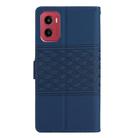 For Motorola Moto G05 Diamond Embossed Skin Feel Leather Phone Case(Dark Blue) - 3