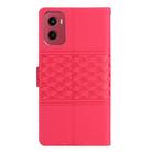 For Motorola Moto G05 Diamond Embossed Skin Feel Leather Phone Case(Red) - 3