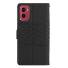 For Motorola Moto G05 Diamond Embossed Skin Feel Leather Phone Case(Black) - 3