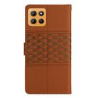 For Motorola Moto G15 Diamond Embossed Skin Feel Leather Phone Case(Brown) - 3