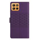 For Motorola Moto G15 Diamond Embossed Skin Feel Leather Phone Case(Purple) - 3