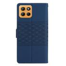 For Motorola Moto G15 Diamond Embossed Skin Feel Leather Phone Case(Dark Blue) - 3