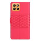 For Motorola Moto G15 Diamond Embossed Skin Feel Leather Phone Case(Red) - 3