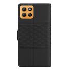 For Motorola Moto G15 Diamond Embossed Skin Feel Leather Phone Case(Black) - 3