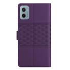 For Motorola Moto E15 Diamond Embossed Skin Feel Leather Phone Case(Purple) - 3