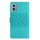 For Motorola Moto E15 Diamond Embossed Skin Feel Leather Phone Case(Blue) - 3