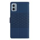 For Motorola Moto E15 Diamond Embossed Skin Feel Leather Phone Case(Dark Blue) - 3
