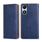 For Honor X5 Plus 4G / Play 40C Gloss Oil Solid Color Magnetic Leather Phone Case(Blue) - 1