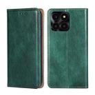 For Honor X6a 4G Gloss Oil Solid Color Magnetic Leather Phone Case(Green) - 1