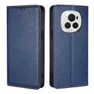 For Honor Magic6 Pro Gloss Oil Solid Color Magnetic Leather Phone Case(Blue) - 1