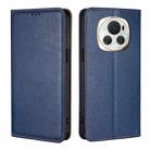 For Honor Magic6 Gloss Oil Solid Color Magnetic Leather Phone Case(Blue) - 1