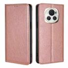 For Honor Magic6 Gloss Oil Solid Color Magnetic Leather Phone Case(Rose Gold) - 1