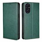 For Honor 200 5G Gloss Oil Solid Color Magnetic Leather Phone Case(Green) - 1