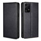 For Honor 200 Lite 5G Global Gloss Oil Solid Color Magnetic Leather Phone Case(Black) - 1