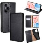 For Honor 400 Pro Global 160.8mm Gloss Oil Solid Color Magnetic Leather Phone Case(Black) - 1