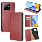 For Honor X60 GT 5G Gloss Oil Solid Color Magnetic Leather Phone Case(Brown) - 1