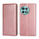 For OnePlus Ace 2 Pro Gloss Oil Solid Color Magnetic Leather Phone Case(Rose Gold) - 1