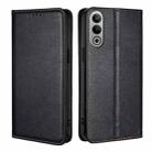 For OnePlus Nord CE4 Gloss Oil Solid Color Magnetic Leather Phone Case(Black) - 1