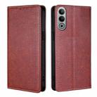 For OnePlus Nord CE4 Gloss Oil Solid Color Magnetic Leather Phone Case(Brown) - 1