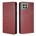 For OnePlus Ace 3 Pro 5G Gloss Oil Solid Color Magnetic Leather Phone Case(Brown) - 1