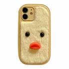 For iPhone 11 Plush Black Eyes Duck TPU Phone Case(Yellow) - 1