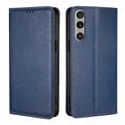 For Sony Xperia 1 VI Gloss Oil Solid Color Magnetic Leather Phone Case(Blue) - 1