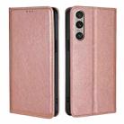 For Sony Xperia 1 VI Gloss Oil Solid Color Magnetic Leather Phone Case(Rose Gold) - 1