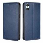 For Sony Xperia 10 VI Gloss Oil Solid Color Magnetic Leather Phone Case(Blue) - 1