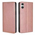 For Sony Xperia 10 VI Gloss Oil Solid Color Magnetic Leather Phone Case(Rose Gold) - 1