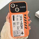 For iPhone 14 Plus Ticket Pattern Large Window TPU Phone Case(Orange) - 1