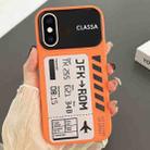 For iPhone X / XS Ticket Pattern Large Window TPU Phone Case(Orange) - 1