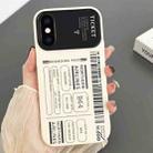 For iPhone X / XS Ticket Pattern Large Window TPU Phone Case(White) - 1