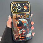 For iPhone 15 Pro Max Astronaut Pattern Large Window TPU Phone Case(Orange) - 1