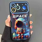 For iPhone 15 Pro Max Astronaut Pattern Large Window TPU Phone Case(Blue) - 1