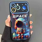 For iPhone 15 Pro Astronaut Pattern Large Window TPU Phone Case(Blue) - 1