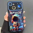 For iPhone 15 Astronaut Pattern Large Window TPU Phone Case(Blue) - 1