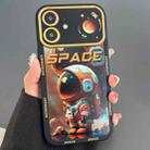 For iPhone 12 Astronaut Pattern Large Window TPU Phone Case(Orange) - 1