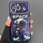 For iPhone 11 Pro Max Astronaut Pattern Large Window TPU Phone Case(Purple) - 1