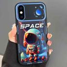 For iPhone XS Max Astronaut Pattern Large Window TPU Phone Case(Blue) - 1